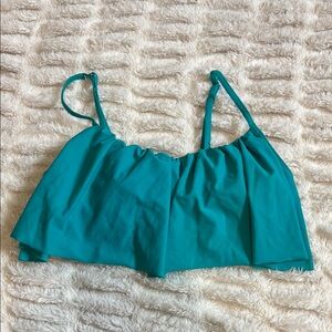 Teal Spaghetti Strap Crop Top